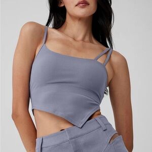 NWT ALO YOGA- ALOSOFT All Night Tank- Size Large - Color Fog